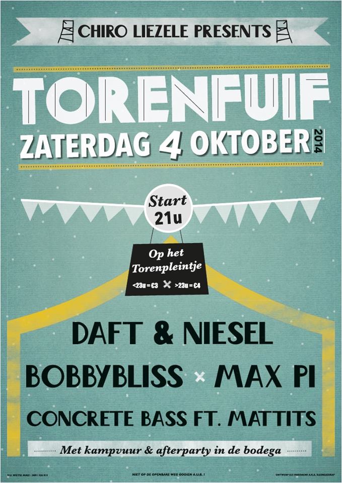 Torenfuif affiche op 04/10/2014