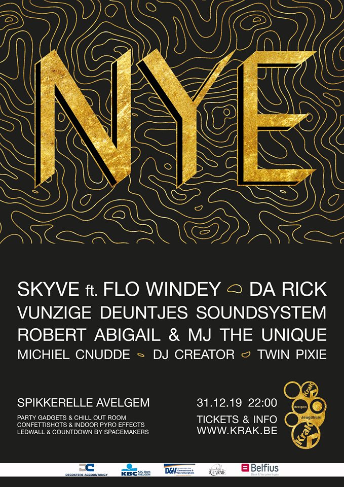 NYE affiche op 31/12/2019