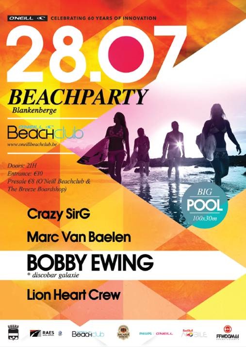 O\'Neill Beach party affiche op 28/07/2012