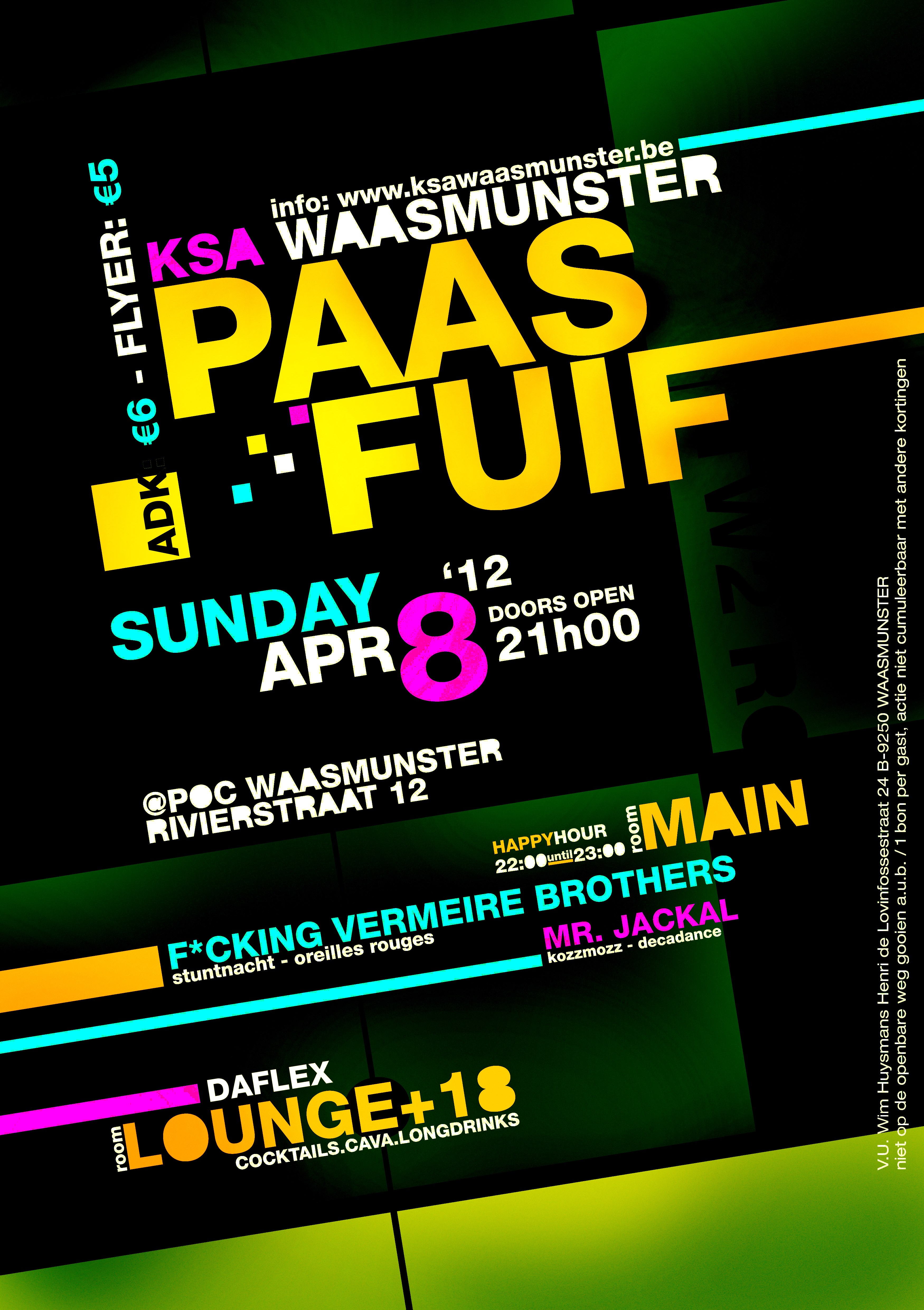 Paasfuif affiche op 08/04/2012