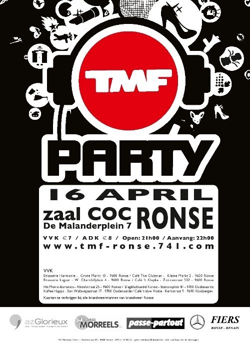 TMF Party ronse affiche op 16/04/2011