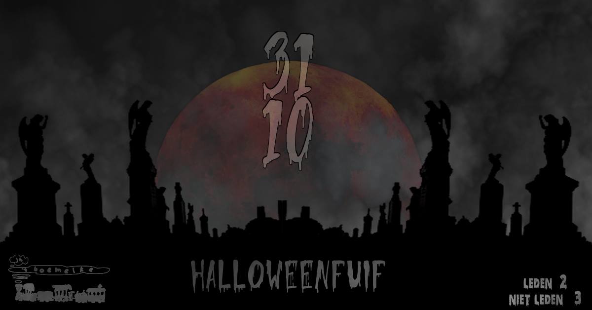 Halloweenfuif affiche op 31/10/2018