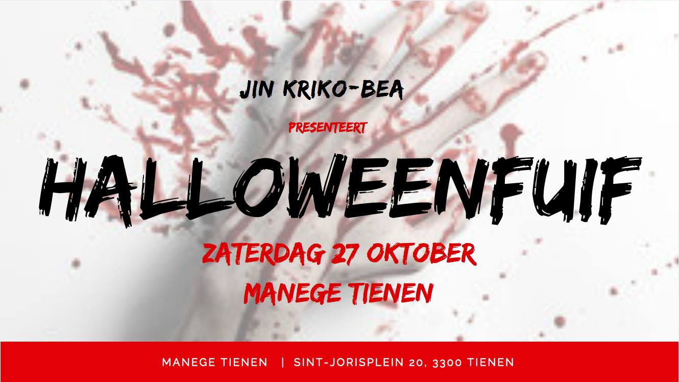 Halloweenfuif affiche op 27/10/2018