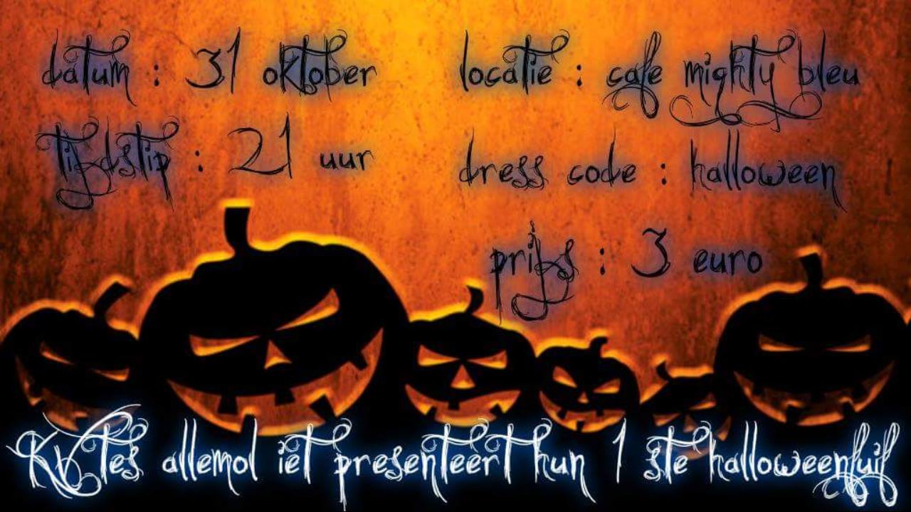 Halloweenfuif affiche op 31/10/2018