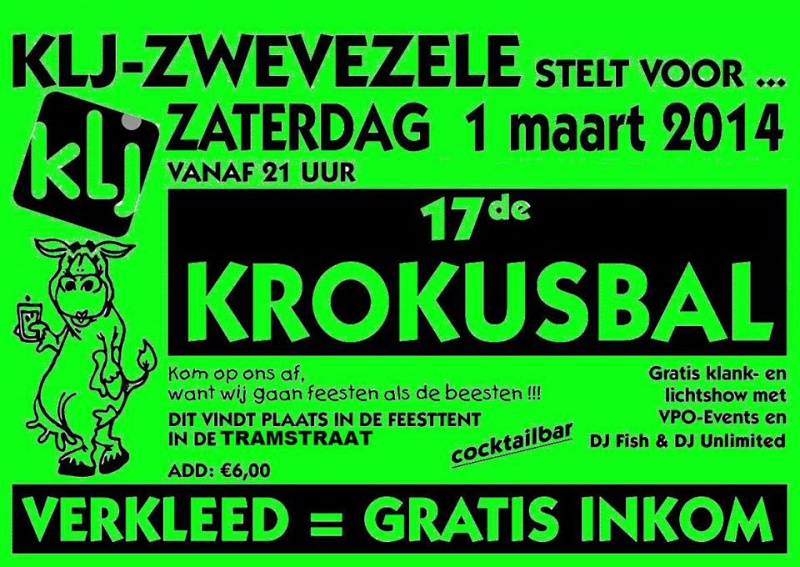 Krokusbal affiche op 01/03/2014