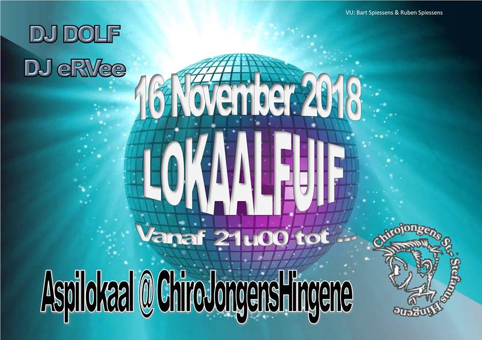 Lokaalfuif affiche op 16/11/2018