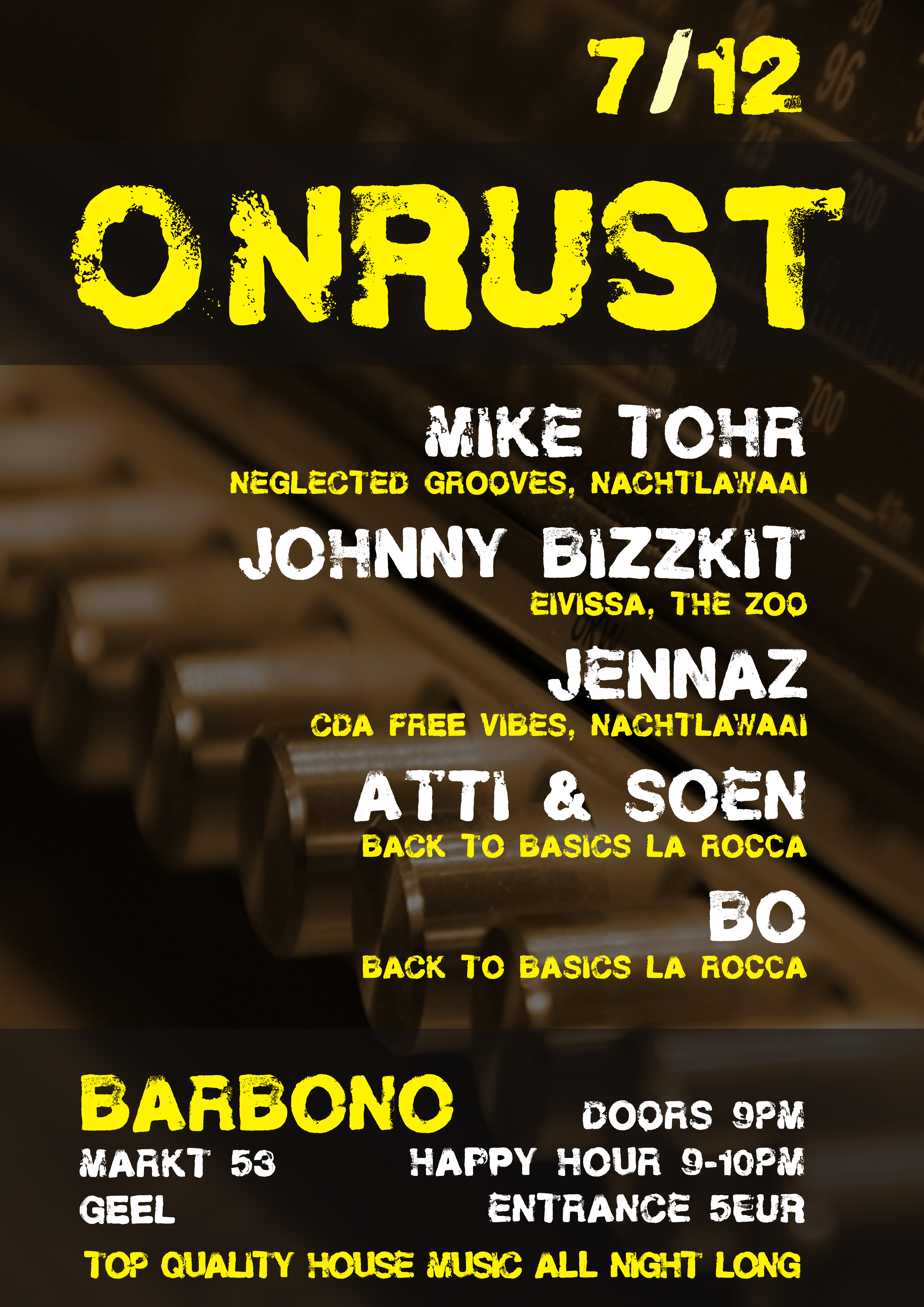 ONRUST affiche op 07/12/2012