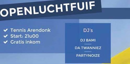 Openluchtfuif affiche op 11/08/2018