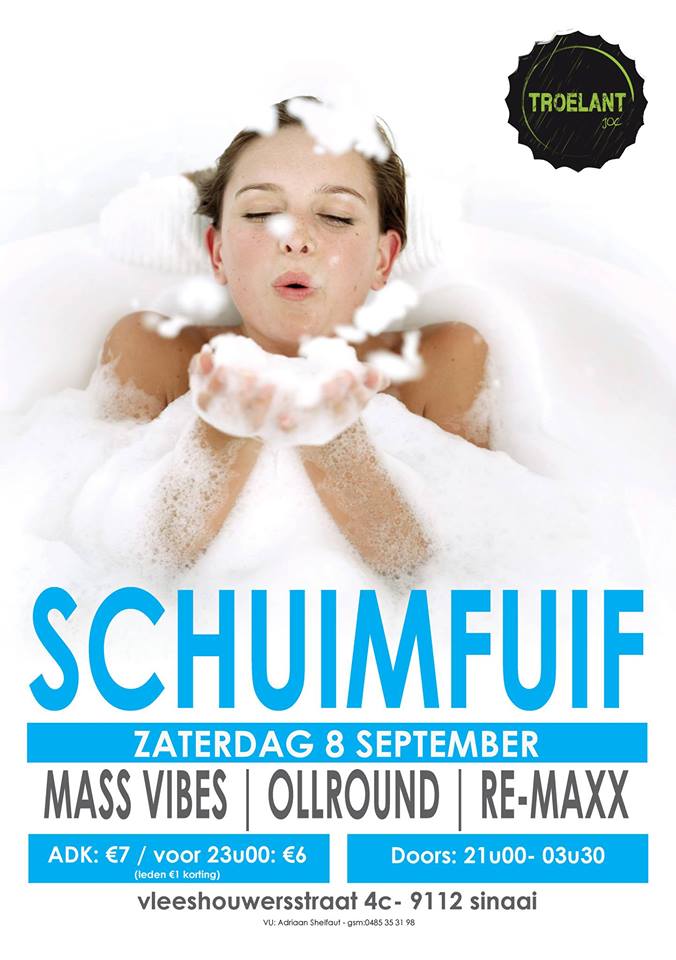 Schuimfuif affiche op 08/09/2018