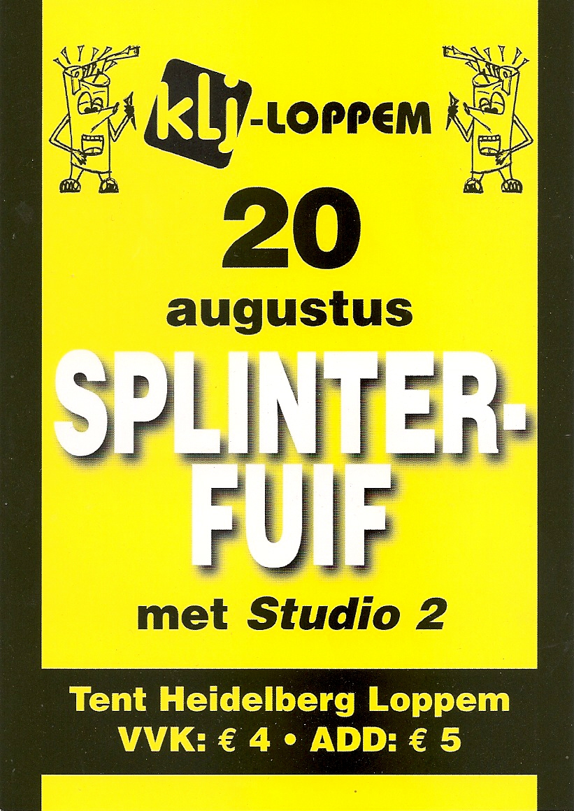 splinterfuif affiche op 20/08/2011