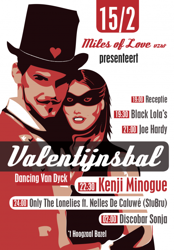 Valentijnsbal affiche op 15/02/2014