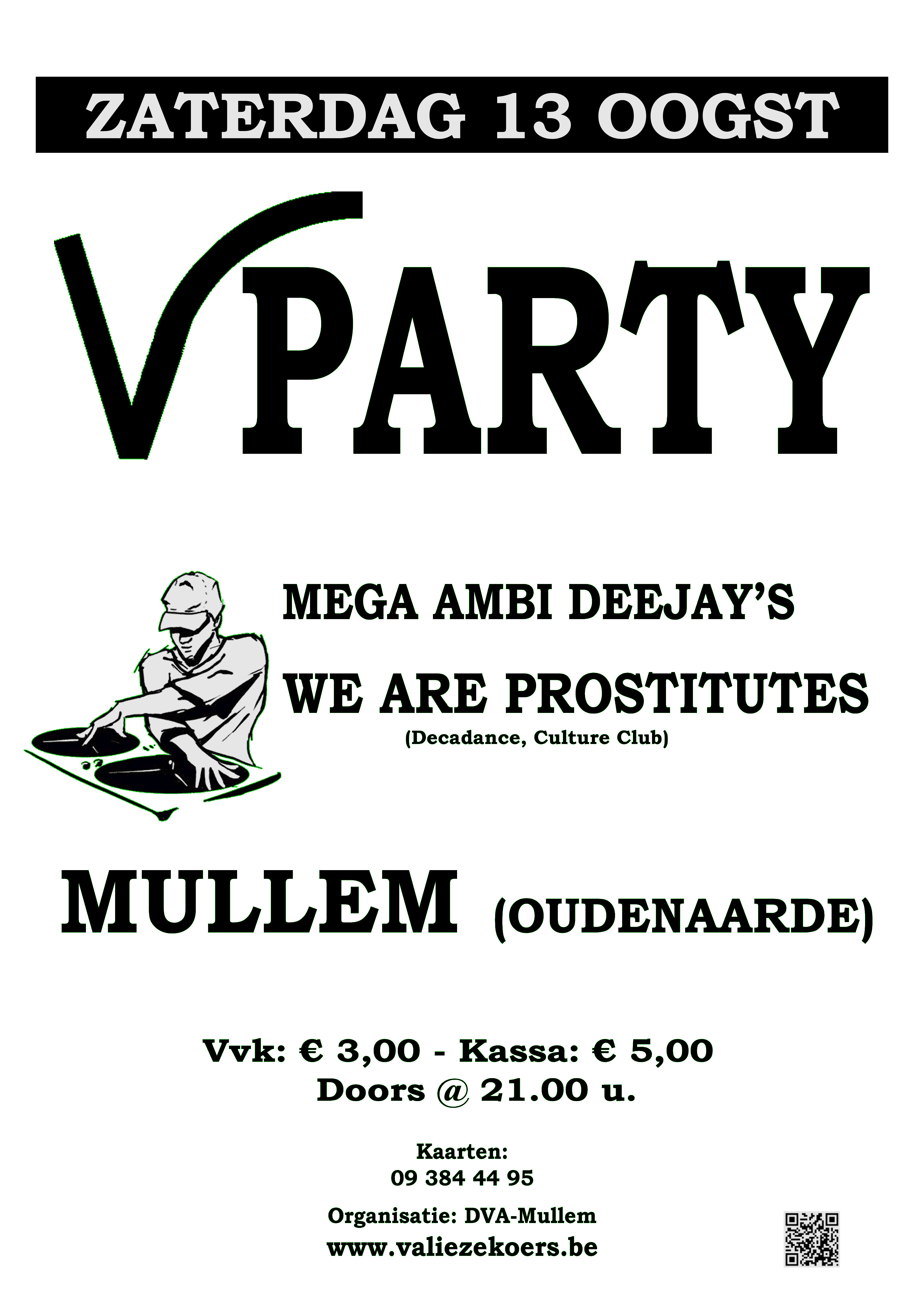 V-party affiche op 13/08/2011